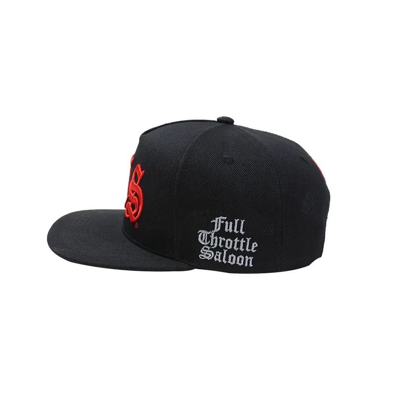 Ricamo in cotone piatto brim adulti maschile cappelli hip hop 5 pannello personalizza cappelli con cappelli con snapback con logo personalizzato