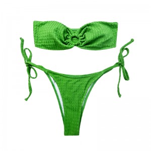 Costumi da bagno top a tubo cravatta