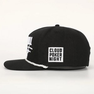 Ricamo personalizzato 5 pannello in cotonenero performance sportivo papà cappello da uomo golf golf gorso bustball berretto da baseball