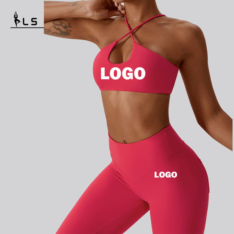 SC1061 reggiseno sportivo e leggings set yoga in contité da yoga set per donne abbigliamento per la palestra all'aperto