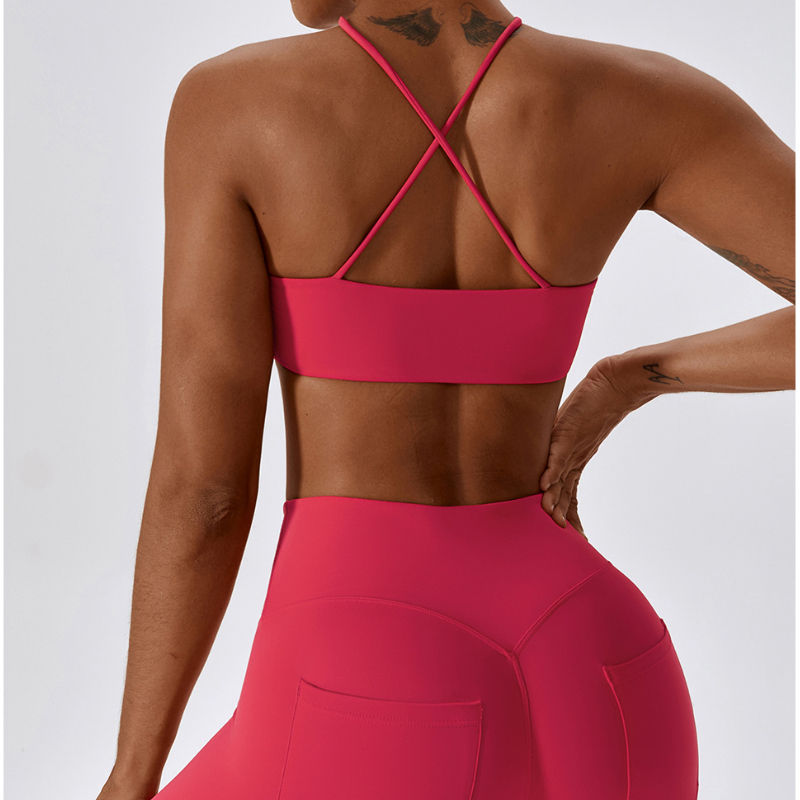 SC1061 reggiseno sportivo e leggings set yoga in contité da yoga set per donne abbigliamento per la palestra all'aperto