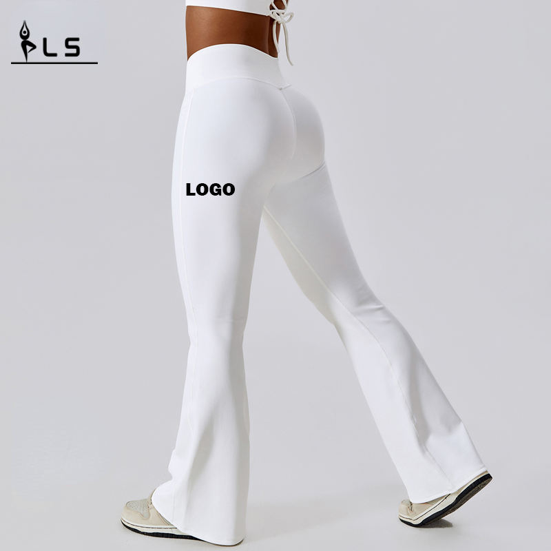 SC10102 LOGO Custom Logo Leggings senza soluzione di continuità per le leggings di sollevamento del sedere per donna Sport Pantaloni da yoga svasati