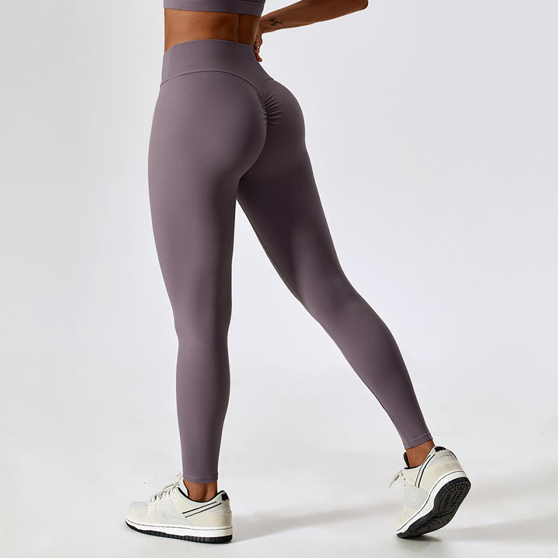 SC10107 Pantaloni allungati a quattro vie traspirabili personalizzati che allungano la vita alta gambe yoga a secco rapido per le donne