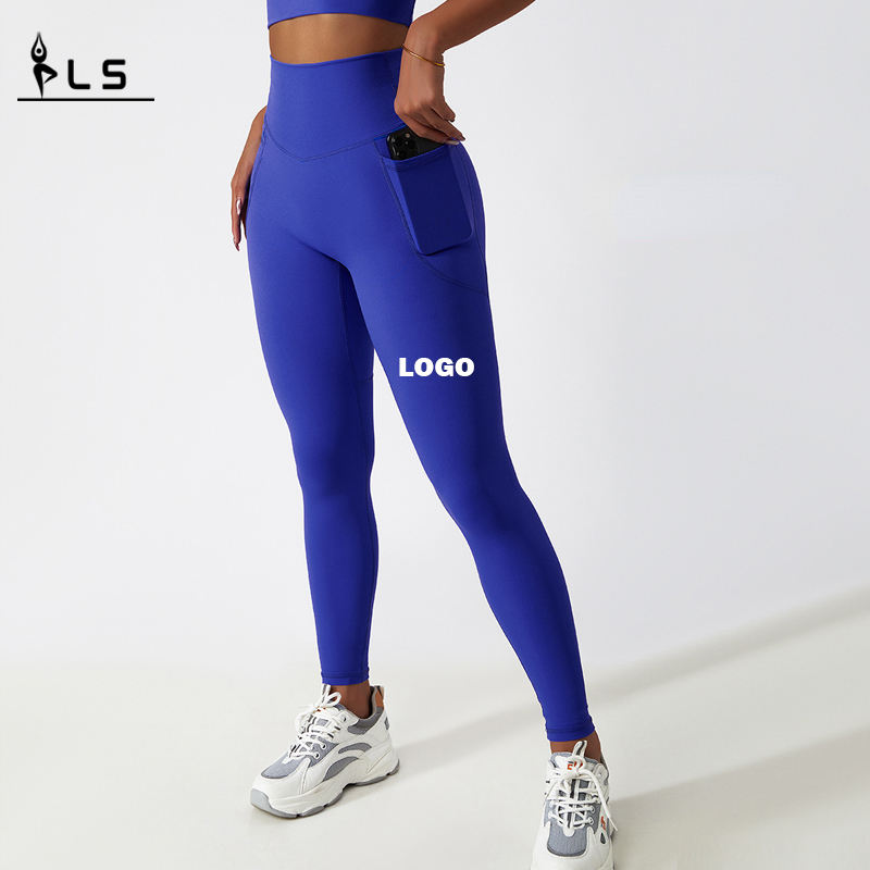 SC10116 Pantaloni da yoga sexy senza soluzione di continuità con tasche per donne leggings traspiranti gocciolamenti di yoga