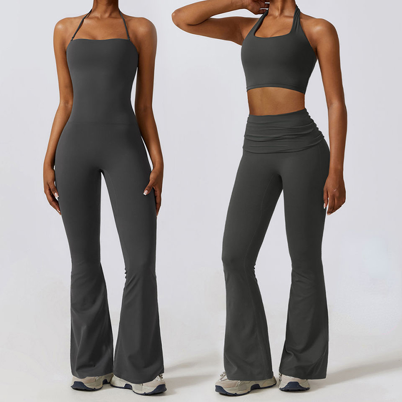 SC10710 Open Wex Sexy One Piece Dance Yoga Ladies Wear Wear Worter Halter Neck Women Suitsuits Gym Grep