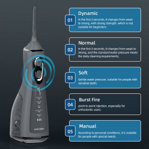 Cure dentistiche ricaricabili serbatoio acqua ridotto di filo d\'acqua a cordone per denti da denti BRETTER