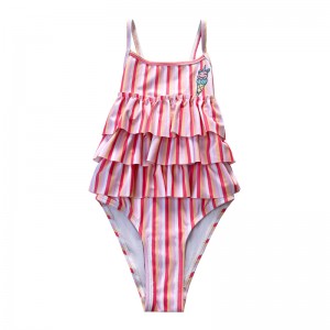 Costume da bagno per bambini a strisce monopezzo