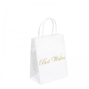 grazie sacchetto di carta il tuo sacche da regalo promozionale pernegozio di carta kraft con manici Kraft Paper Bag