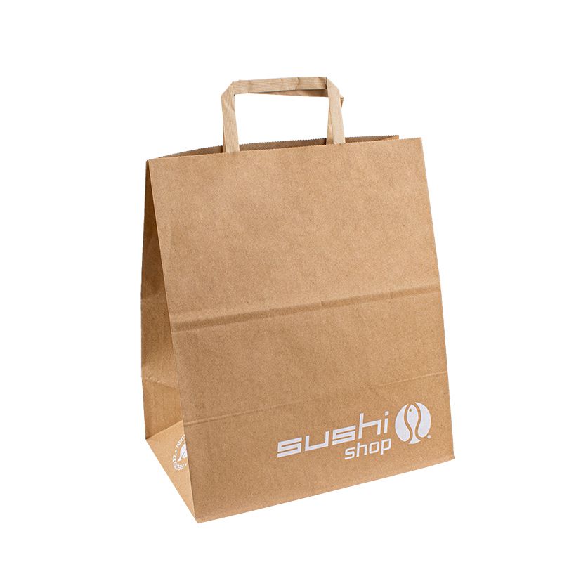 sacchetti di carta marrone con manici sacchetti di carta da asporto grandi boli da regalo promozionale