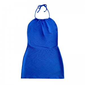 Modello blu Speciale Halter Cingcio Abito da bagno monopezzo