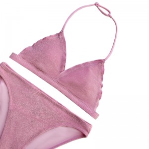 Triangolo flangiato del collo dei bambini Coppa dinuoto a due pezzi carino