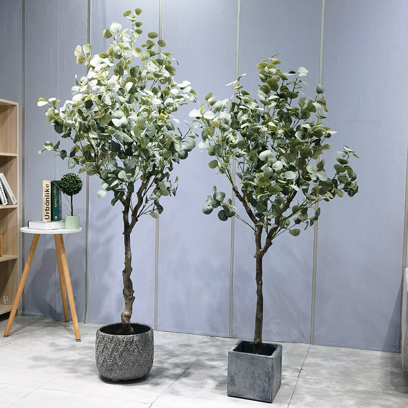 Fecutive fatte fatte all'ingrosso produrre alberi artificiali piante artificiali albero di eucalipto per decorazioni per la casa