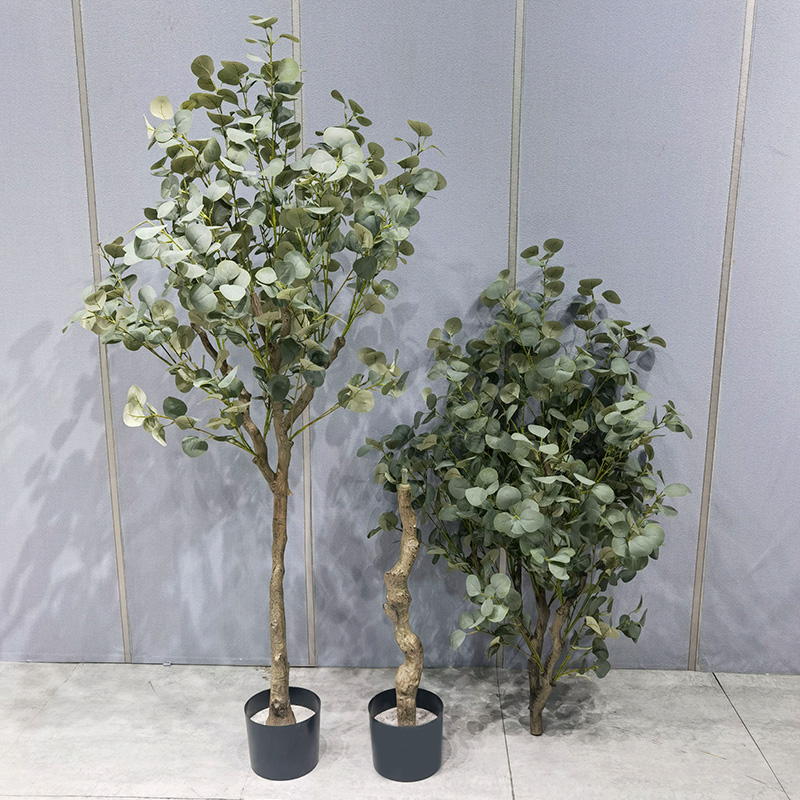 Fecutive fatte fatte all'ingrosso produrre alberi artificiali piante artificiali albero di eucalipto per decorazioni per la casa