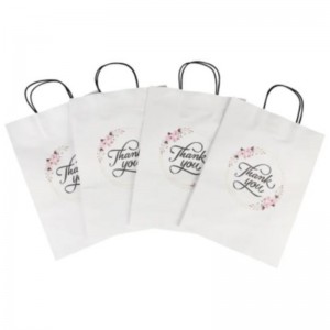 Borsa da regalo per matrimoni personalizzati per il matrimonio con maniglia per matrimoni personalizzati con manico con maniglia White White Kraft White Kraft White Kraft Dimensione