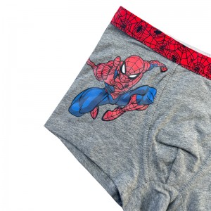 Boy Underpants Spiderman Stampa Contrasto di colore BABY Grey Underpants Comfort Basic