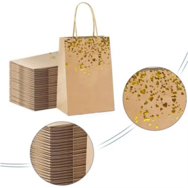 Ricicla il sacchetto di carta Kraft ecologico per regalo per regalo o stoffa