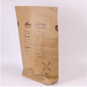 Eco Friendly 2 kg 25 kg 30 kg di sacchetti di carta per farina di pane mais personalizzati con il tuo logo riciclabile