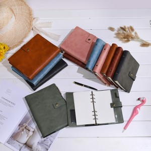 Diario in pelle Riutilizzabile RITILABILE Spirale Journal Binder Portfolio- a5&a6