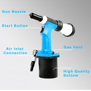 Pistola per unghie auto-coscuzione pistola forte a rivetta