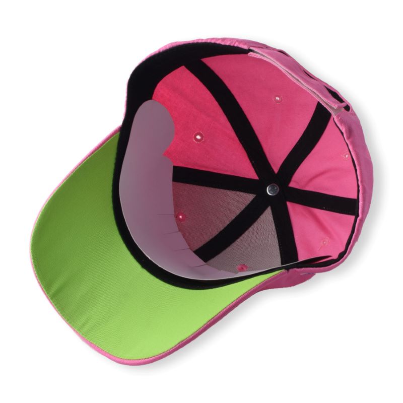 Cappuccette da baseball personalizzato 3D/2D Logo ricamato da donna da 6 pannelli a berretto sportivo Curva rosa brima cappelli da baseball montati