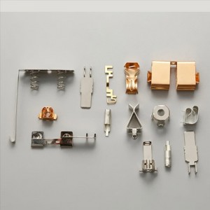 Parti per stampaggio di metalli Rame Acciaio Elettrico Elettrico Contatto elettronico Schegge di contatto della batteria