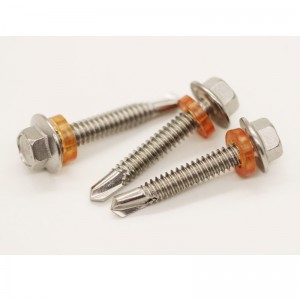 Flangia esagonale in acciaio inossidabile-viti autofilettanti