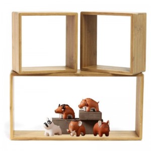 DIR Set di organizzazione per riporre la decorazione della parete con cornice in bambù