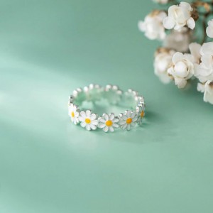 Hongde Bella Margherita Fiore Anelli Anello Aperto Regolabile Daisy Delight Anello Per Donna Per Uomo