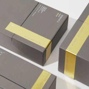 Nero di lusso & Scatola di imballaggio per la cura della pelle d\'oro