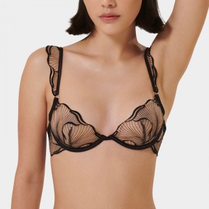 Nuovo - Stile Lingerie francese. Sexy, ultra - sottile, innocente - Guardando con ricamo e pizzo. Reggiseni per seni grandi che danno un effetto minimizzante, inoltre - set di lingerie di dimensioni W7228 PRICE:$129,99