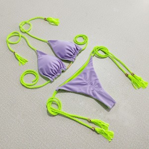 Due sexy - Bikini pezzo per ragazze calde. Stile triangolo, doppio - Colore laterale - Blocco. Costume da bagno in bikini da spiaggia, tre - PRESTO STANI DEL POINT 8826:$79,99