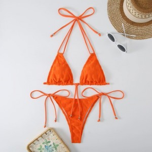 Nuovo 2025 europeo e americano-Stile due-Pieali costumi da bagno in bikini per donne. Realizzato in tessuto speciale, disponibile in colori solidi e colori multipli. Design triangolare e sexy 8878 Prezzo:$79,99