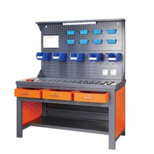 Banco di lavoro con striscia di illuminazione e tabellone