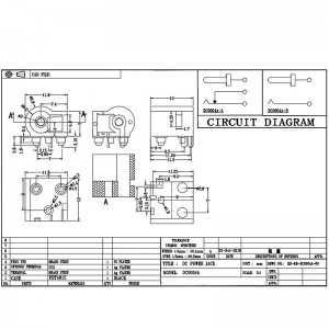 DC Socket DC-1-Pin Surface Montaggio di ricarica con colonna di posizionamento