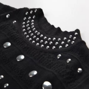 Schermo di spalla senza maniche per colletto in dollari estivi, abiti a maglia metallici