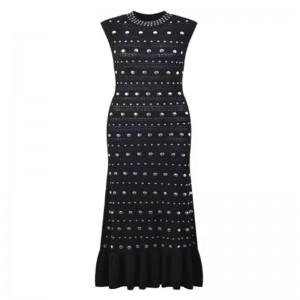 Schermo di spalla senza maniche per colletto in dollari estivi, abiti a maglia metallici