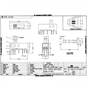 Scivolo Interruttore SS25D01 Double-Riga 12-Pin Solling Interruttore di scorrimento Elettronica Svuoto di scorrimento micro verticale
