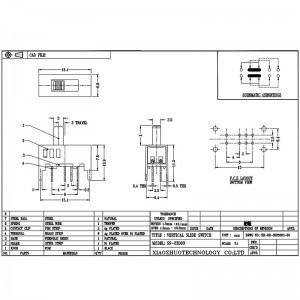 Scivolo Interruttore SS23D03, doppio-Fila otto-Pin tre-Posizionare, interruttore a spinta Micro Switching personalizzato per gli elettrodomestici