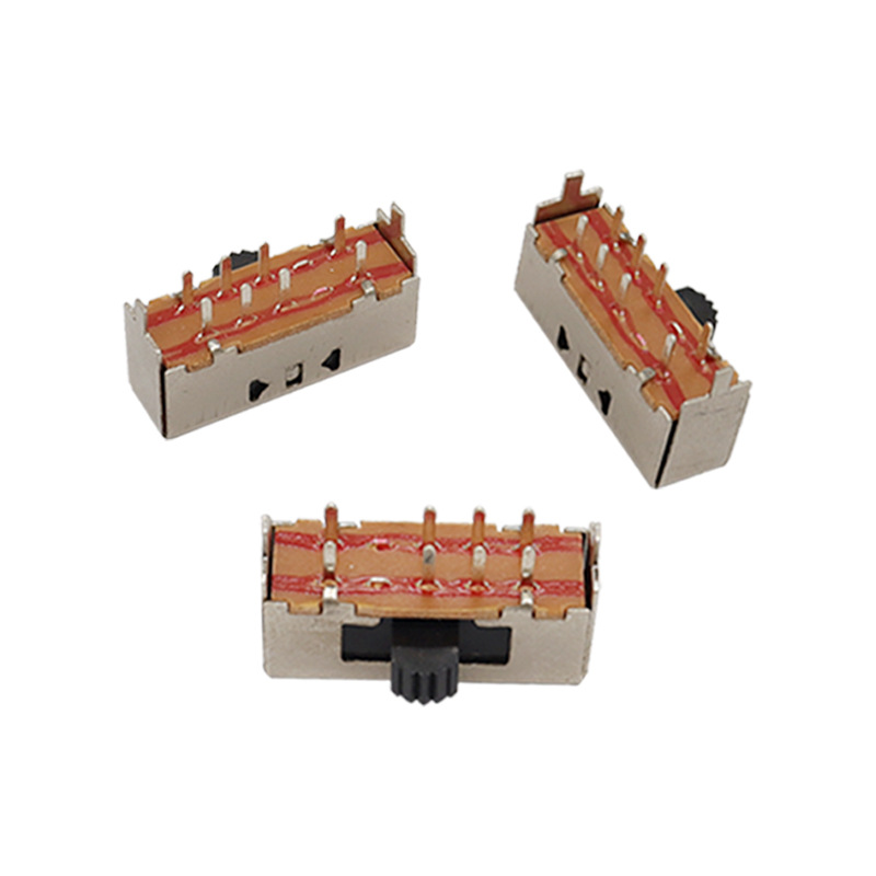 Scivolo Interruttore SK23H01 Piccolo bipolare tre-posizione due-Fila otto-Pin lato orizzontale-Pullo l'interruttore di scorrimento 2p3t