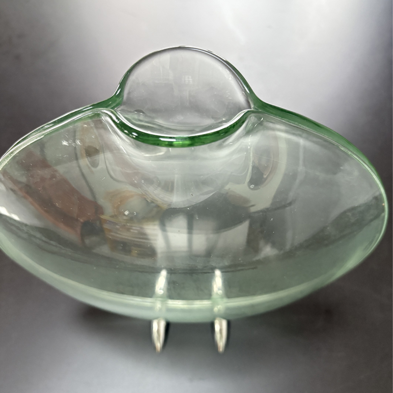 Zhongtai in acciaio inossidabile Pesce foce forma curva in alto-Vaso di trasparenza con base di metallo da 23 cm per la disposizione dei fiori