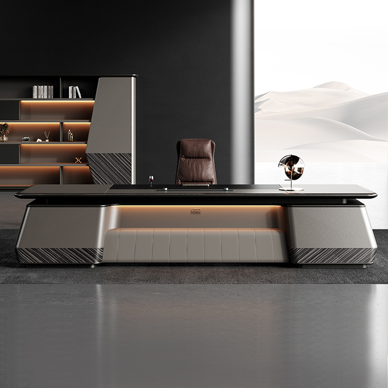 Modello DBT006 Pannello di Lusso-style Manager Scrivania direzionale unica, presidente\\Grande scrivania da ufficio con set di sedie, scrivania Boss